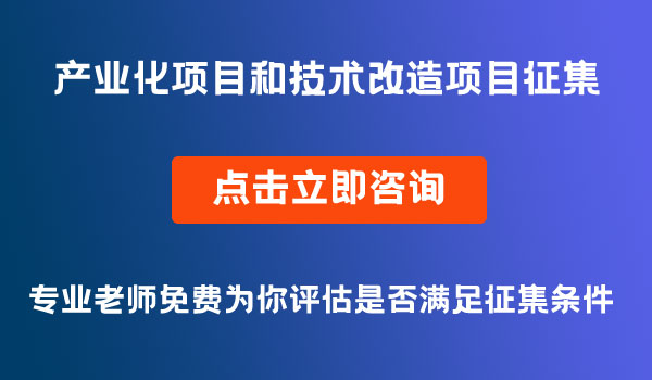 產業(yè)化項目和技術改造項目